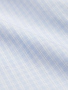 Sid Mashburn - Spread-Collar Checked Cotton-Poplin Shirt - Blue