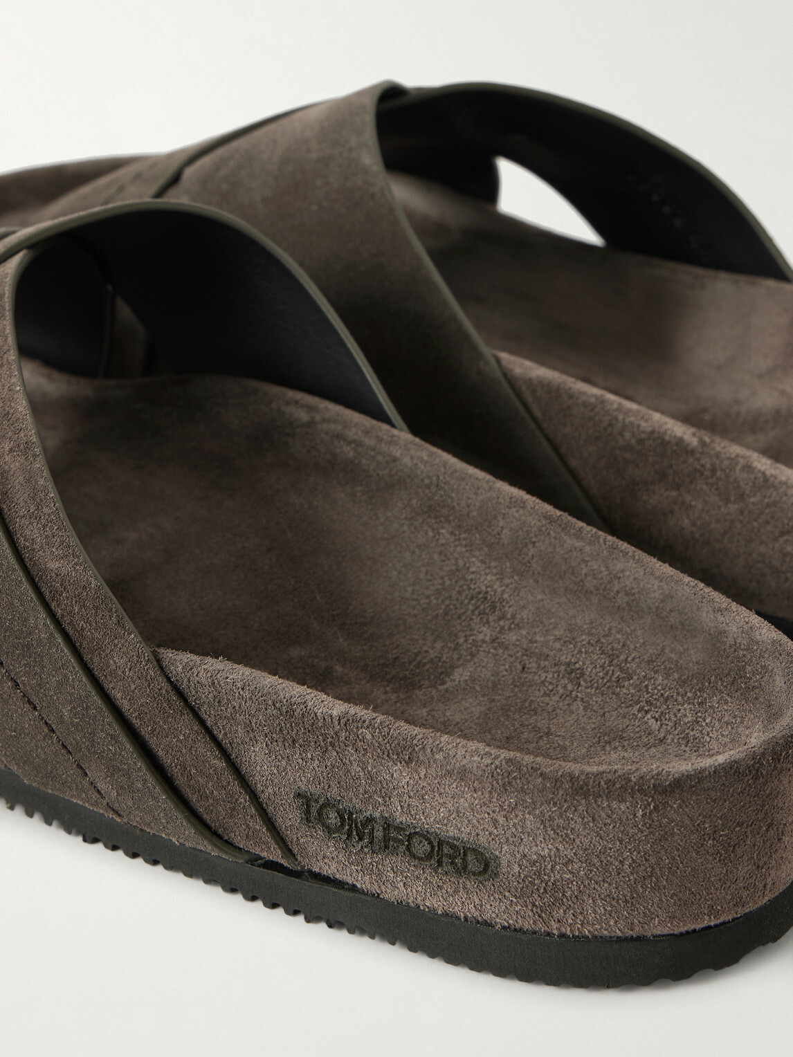 TOM FORD - Wicklow Suede Sandals - Gray
