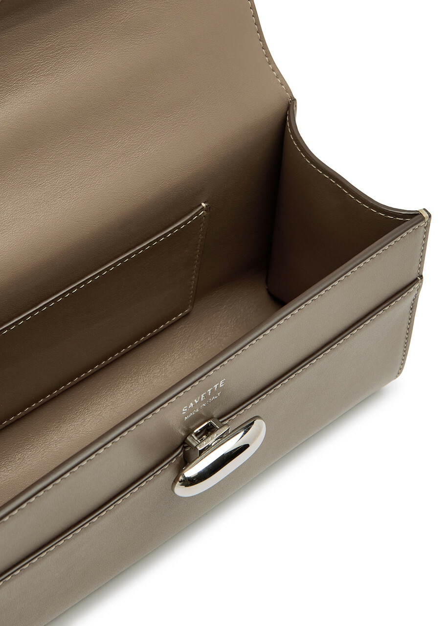 Savette Symmetry Leather Pochette - Taupe - One Size