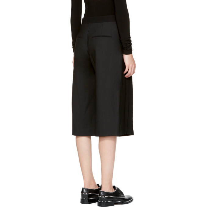 Neil Barrett Black Pleated Wide-Leg Trousers
