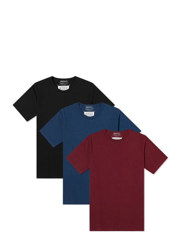 Photo: Pack of Three Classic T-Shirts in Red, Black and Blue