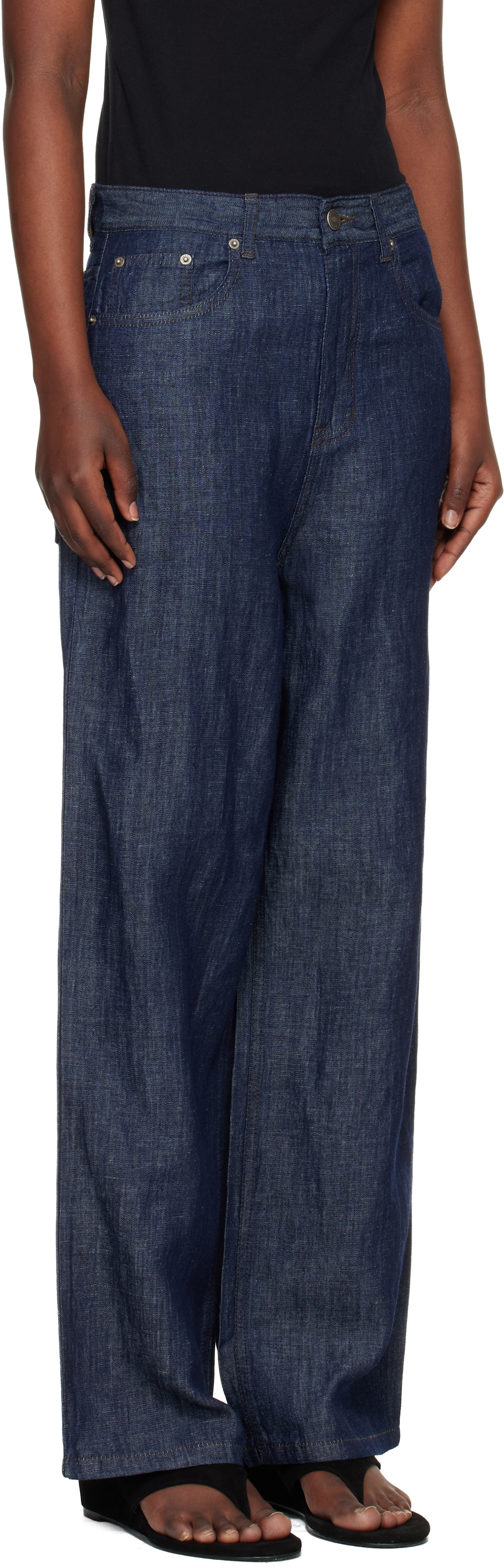 LE17SEPTEMBRE Navy Straight Denim Jeans