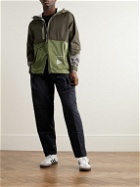 adidas Consortium - And Wander TERREX Xploric Panelled Recycled RAIN.RDY Shell Hooded Jacket - Green
