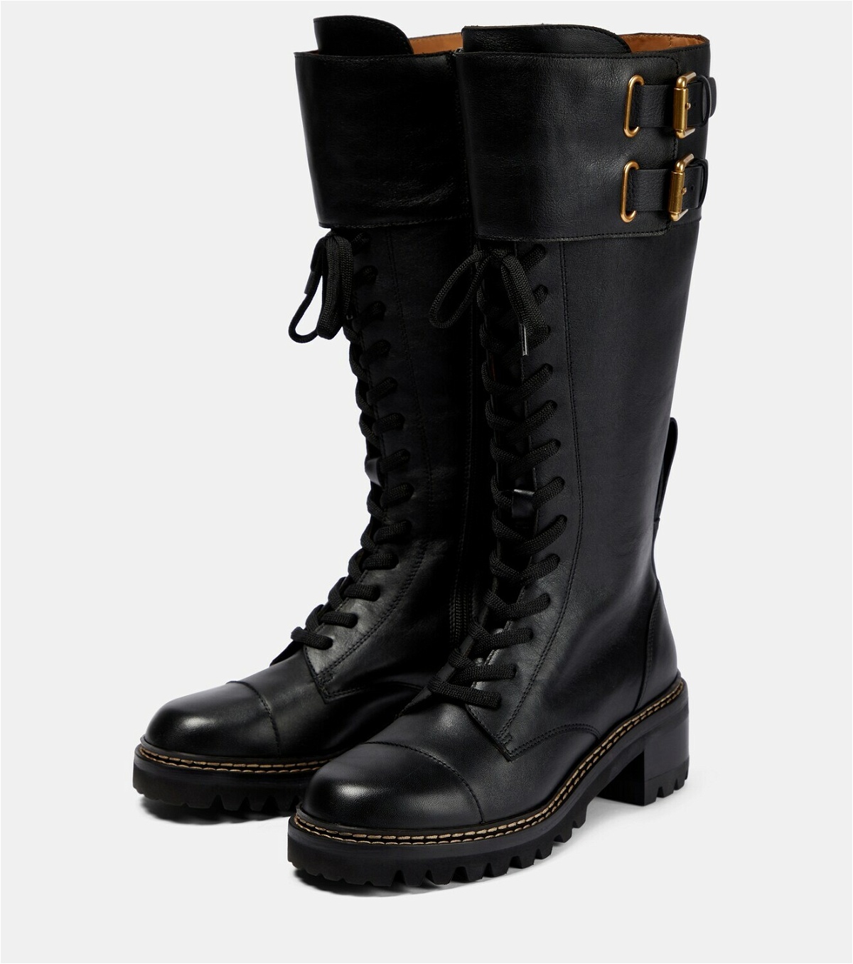 See By Chloe - Mallory leather combat boots See by Chloe