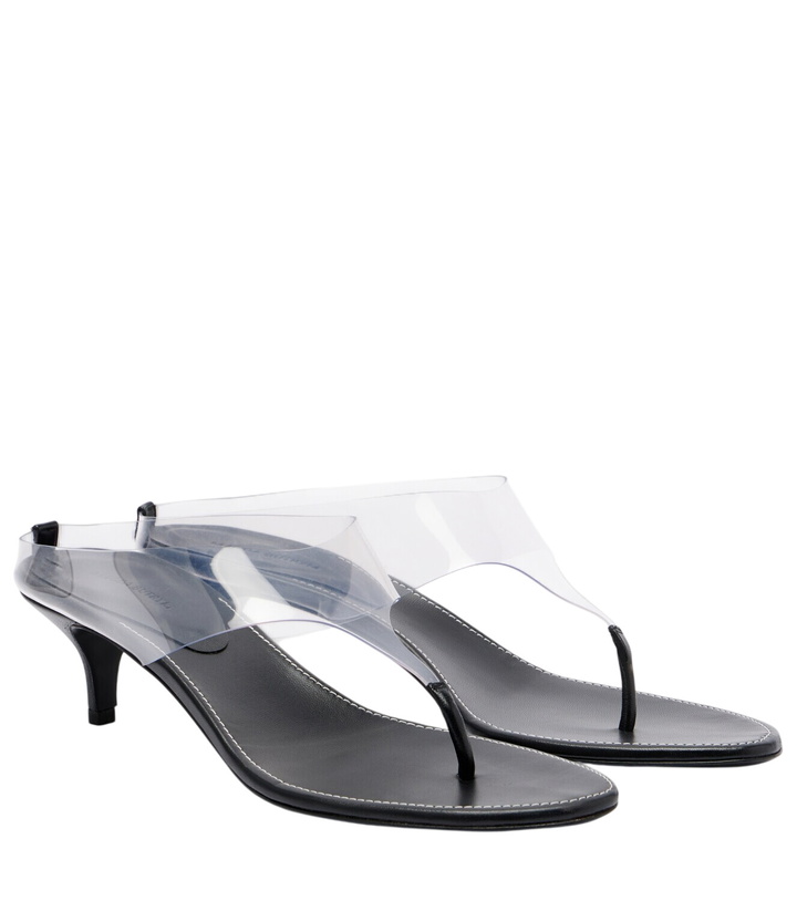 Photo: Magda Butrym Leather and PVC thong sandals