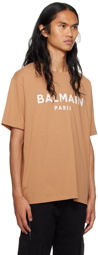 Balmain Orange Printed T-Shirt