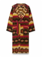 Pendleton - Cotton-Terry Jacquard Hooded Robe - Red