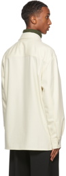 Jil Sander Off-White Compact Wool Shirt Jacket