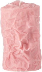 Saunders Pink Crinkle Candle