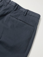 Incotex - Slim-Fit Stretch Cotton and Lyocell-Blend Twill Trousers - Blue