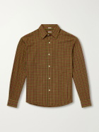 Massimo Alba - Boxy Checked Cotton Shirt - Brown