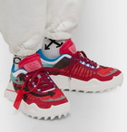 Off-White - Odsy-1000 Suede, Mesh, Leather and Rubber Sneakers - Red