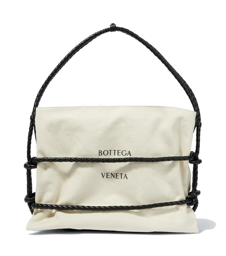 Photo: Bottega Veneta - Leather-trimmed logo tote bag