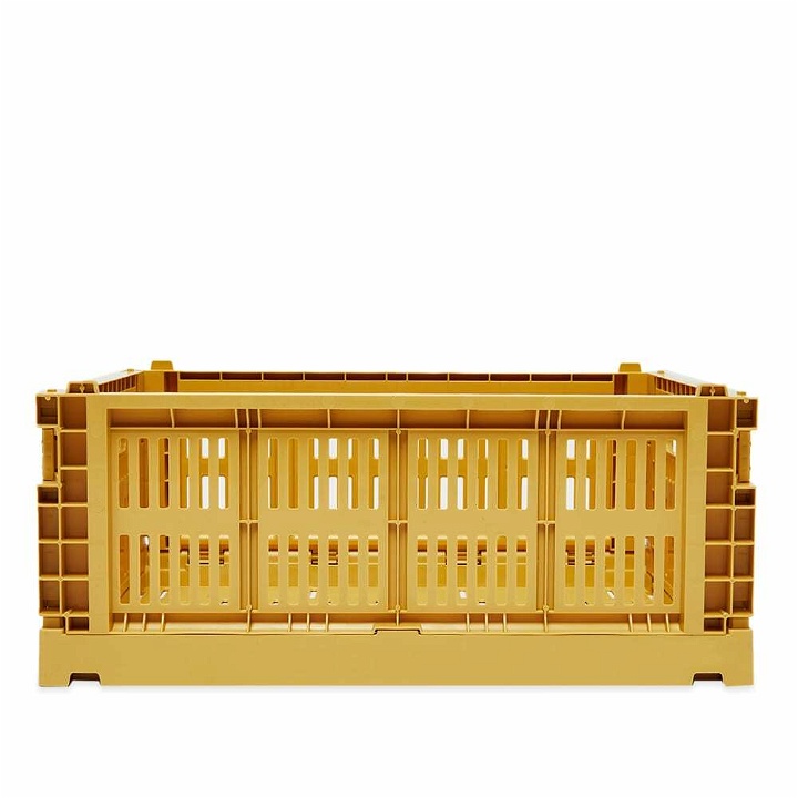 Photo: HAY Medium Recycled Colour Crate in Golden Yellow