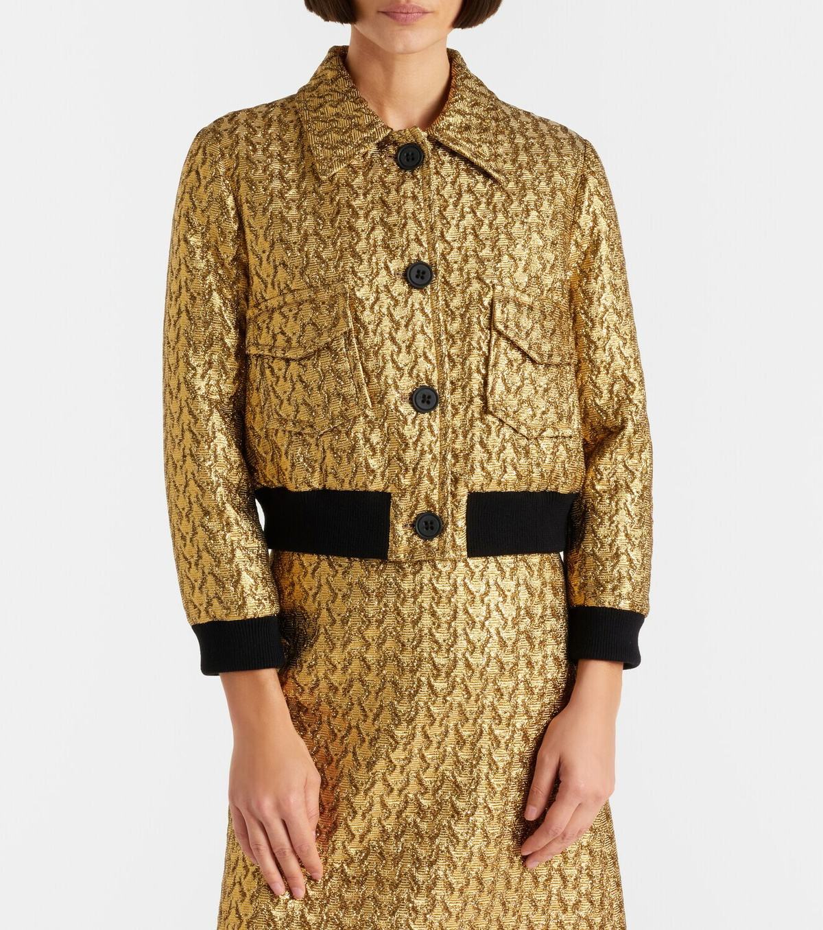 Dorothee Schumacher Golden Hour cropped blouson jacket