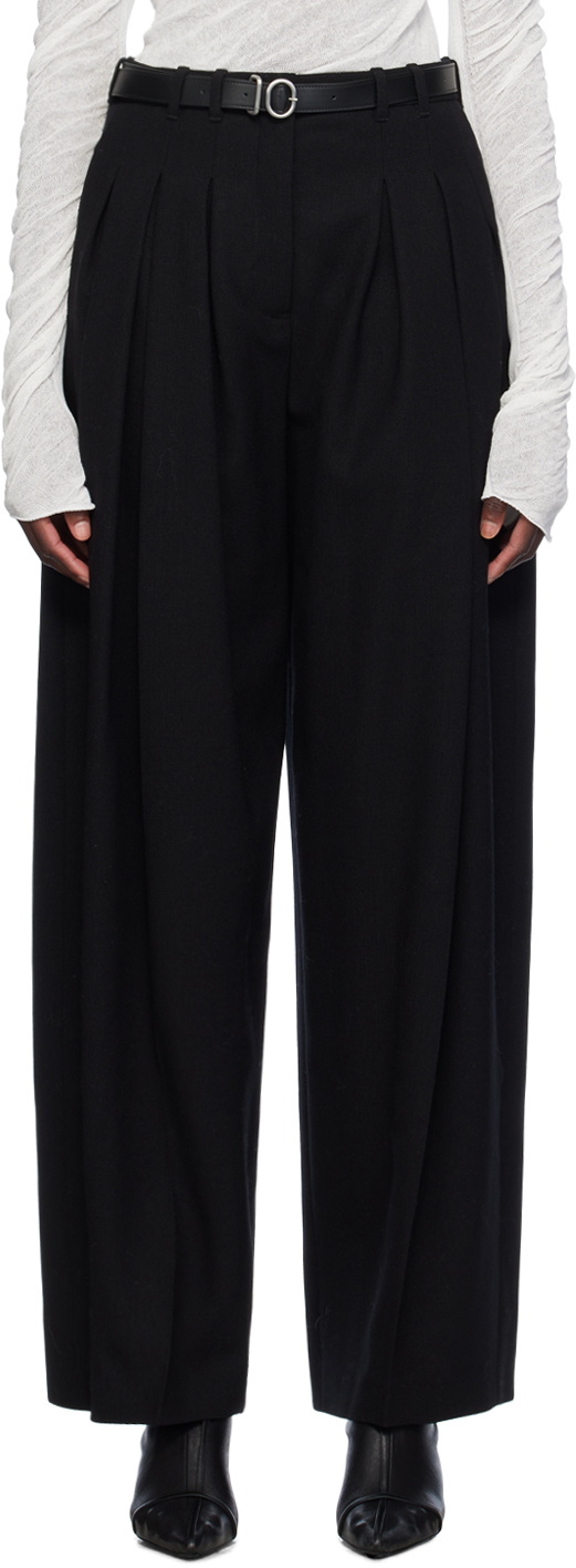 Jil Sander Black Belted Trousers