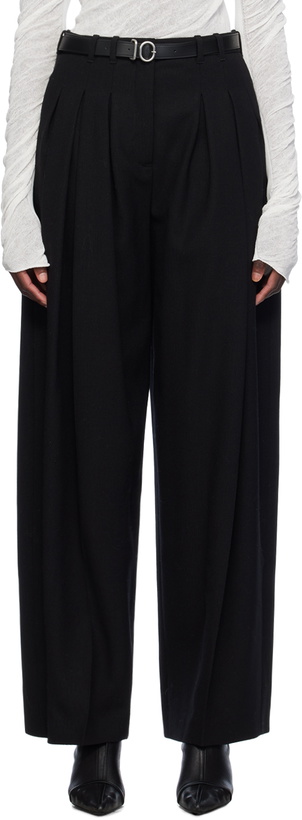 Photo: Jil Sander Black Belted Trousers