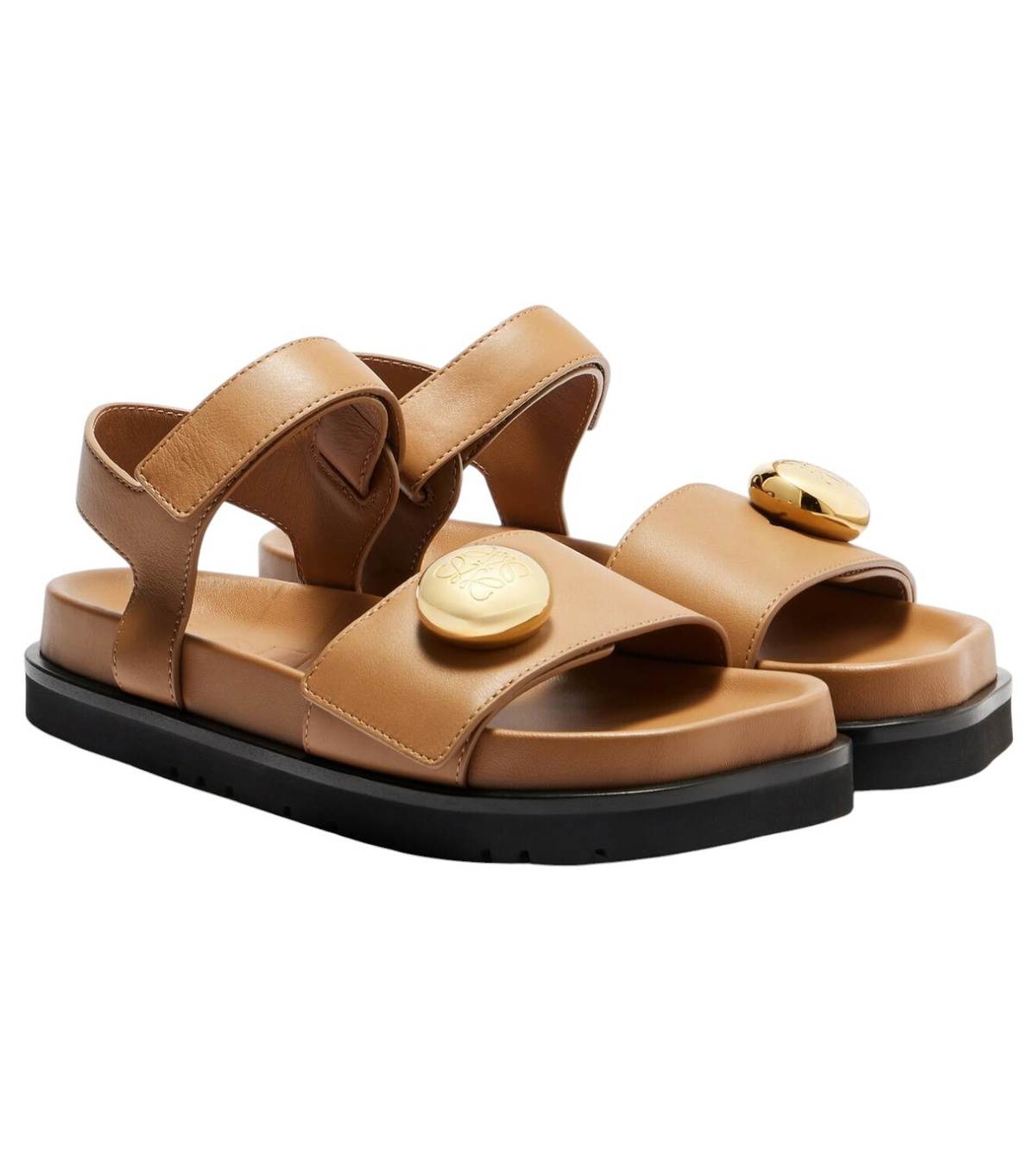 サンダル・ミュール Loewe Sandalo Con Tacco Ease LOEWE Ease Heel 90MM Leather Slides | Saks Fifth Avenue