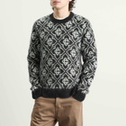 Casablanca Men's Monogram Mohair Blend Crew Sweatshirt in Black