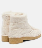 Aquazzura Frosty leather-trimmed shearling ankle boots