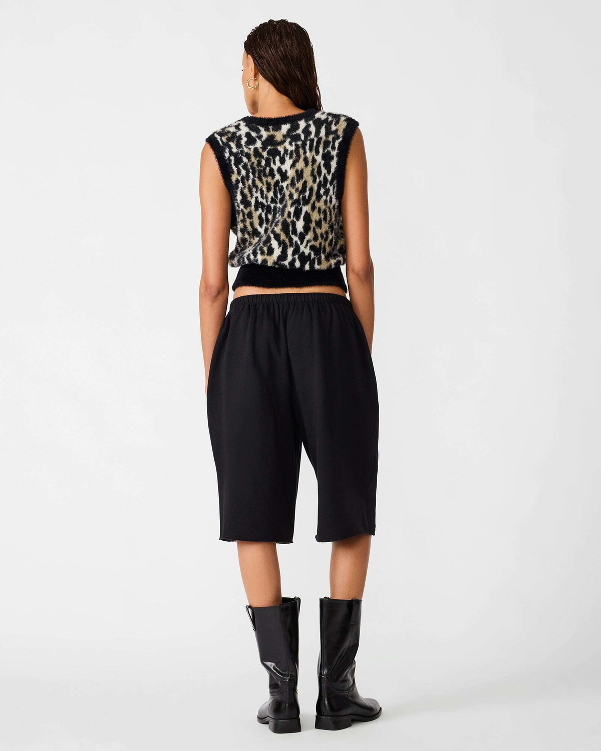 Steve Madden Mila Sweater Top in Leopard