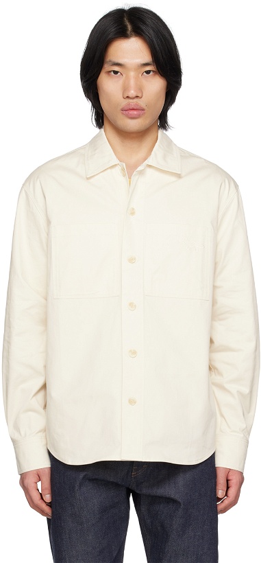 Photo: Maison Kitsuné Off-White Embroidered Shirt