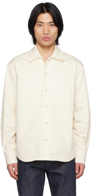 Photo: Maison Kitsuné Off-White Embroidered Shirt