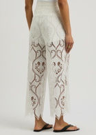 Lug Von Siga Karia Broderie Anglaise Cropped Trousers Off White