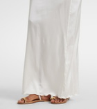 Oséree Bridal lace-trimmed satin maxi dress