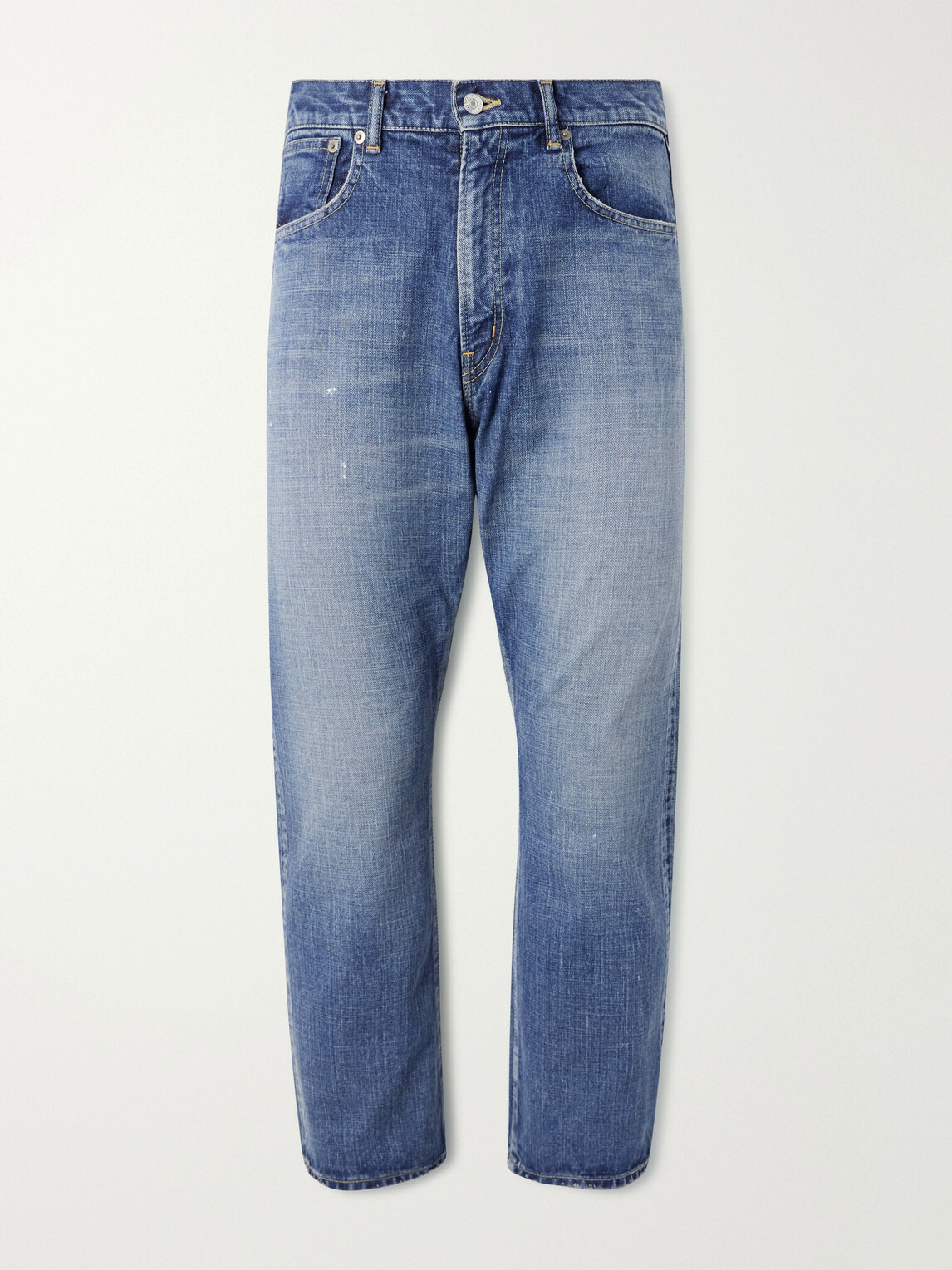 Beams Plus - Straight-Leg Paint-Splattered Jeans - Blue