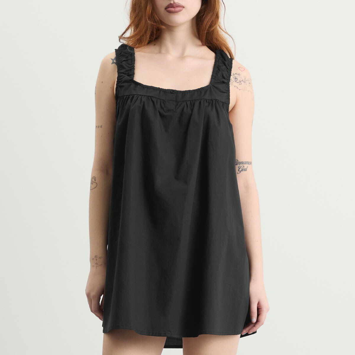 Deiji Studios Women's Yoke Mini Dress in Black