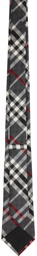 Burberry Grey Silk Check Jacquard Modern Cut Tie