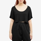Joah Brown Women's Slouchy Crop T-Shirt in Black