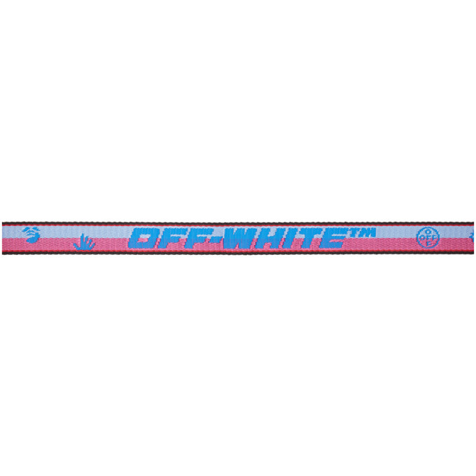 Off-White Blue and Pink Mini 2.0 Industrial Belt Off-White display picture 1