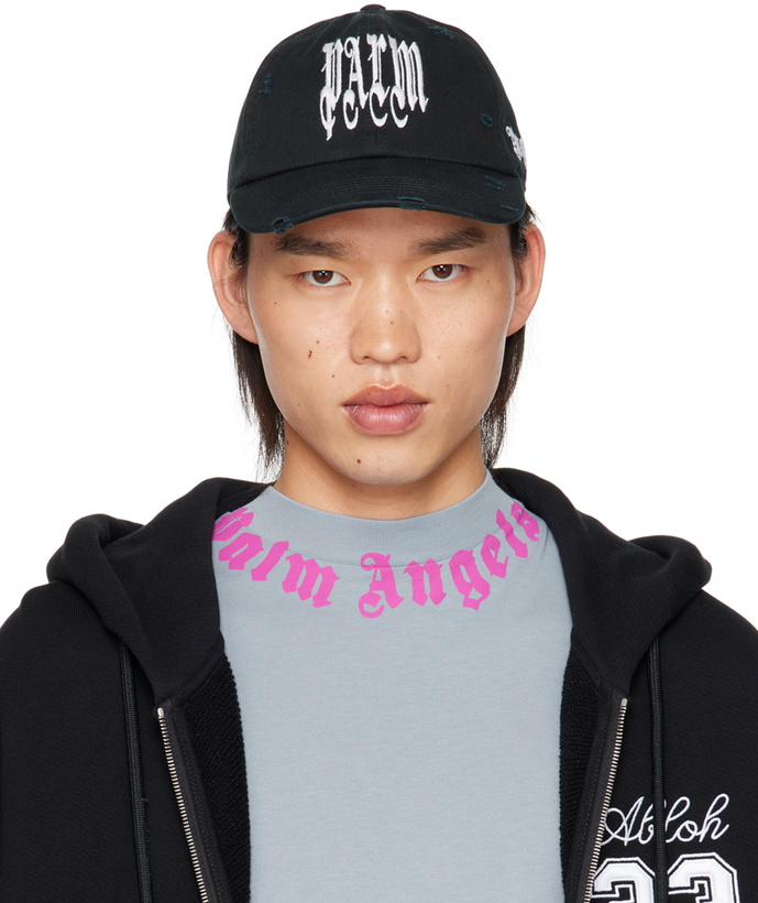 Photo: Palm Angels Black Gothic Logo Cap