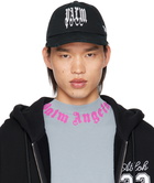 Palm Angels Black Gothic Logo Cap