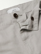 Mr P. - Samuel Straight-Leg Garment-Dyed Cotton-Twill Cargo Trousers - Gray