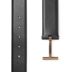 TOM FORD - 4cm Black Full-Grain Leather Belt - Men - Black