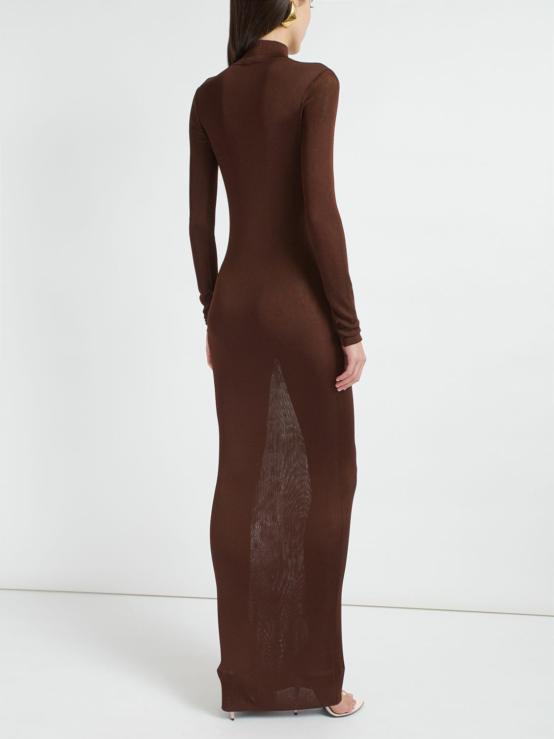 【関税込み】saint laurent LONG VISCOSE DRESS SAINT LAURENT - Viscose Long Dress Saint Laurent