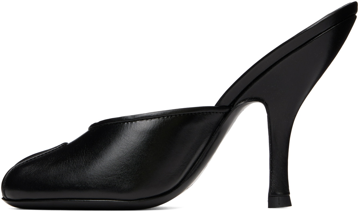 JUDE Black Date Mule Heeled Sandals
