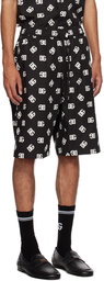 Dolce & Gabbana Black Monogram Shorts