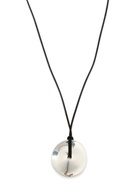 Agmes Cora Suede Cord Necklace - Silver - One Size
