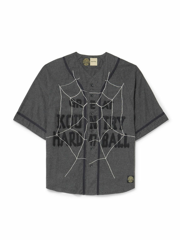 Photo: KAPITAL - Embroidered Felt-Trimmed Cotton and Wool-Blend Shirt