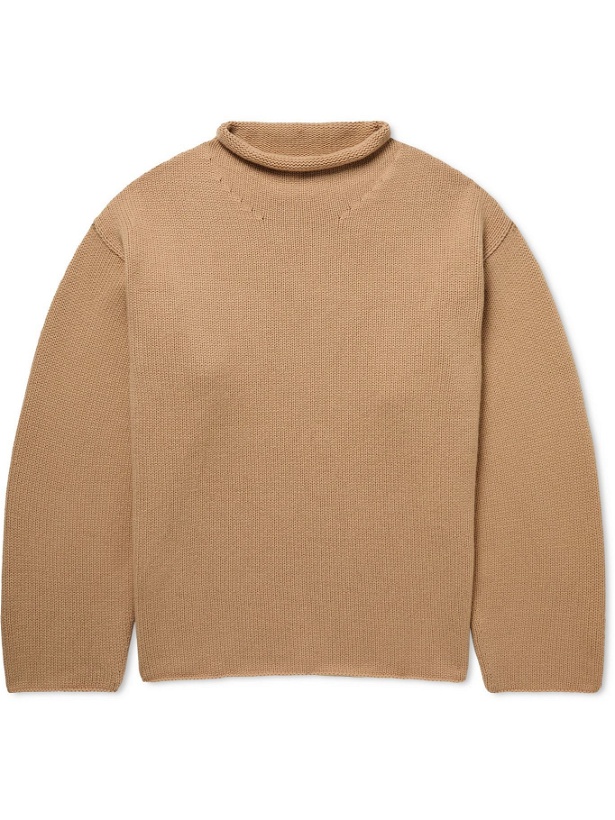 Photo: Fear of God - Oversized Ribbed Cashmere Rollneck Sweater - Brown
