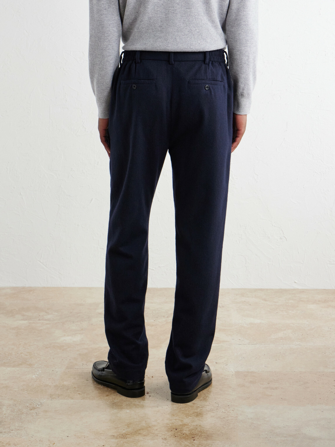 Hartford - Straight-Leg Wool-Blend Trousers - Blue