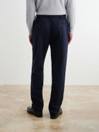 Hartford - Straight-Leg Wool-Blend Trousers - Blue