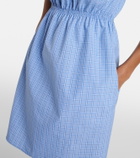 Miu Miu Checked cotton poplin minidress