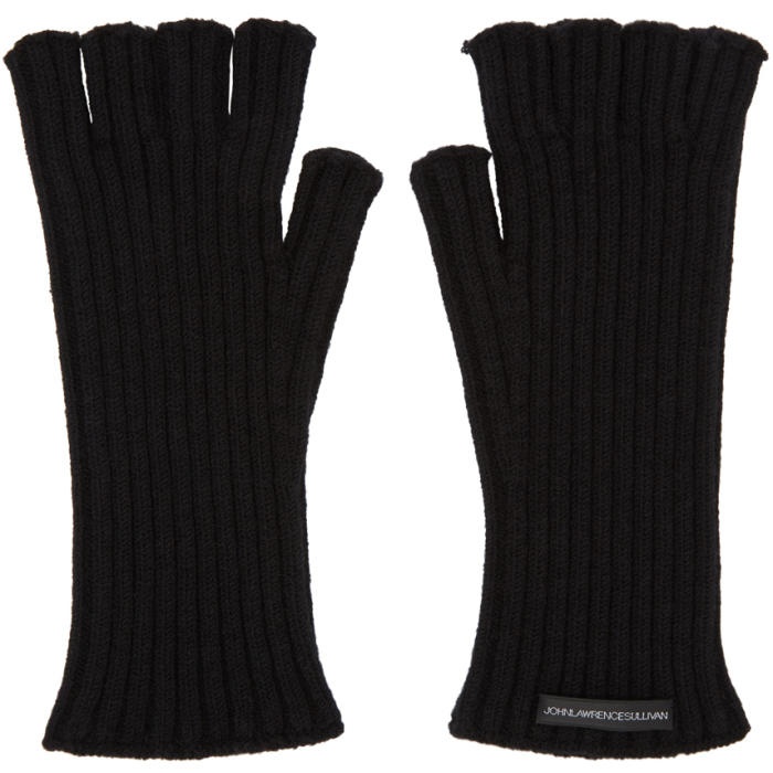 Photo: Johnlawrencesullivan Black Wool Fingerless Gloves 