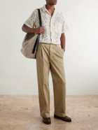 Portuguese Flannel - Camp-Collar Crocheted Cotton-Blend Shirt - Neutrals