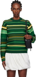JW Anderson Green Multi Stripe Sweater